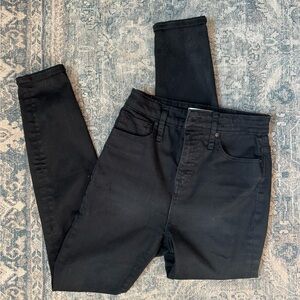 Madewell curvy high rise skinny jeans in black